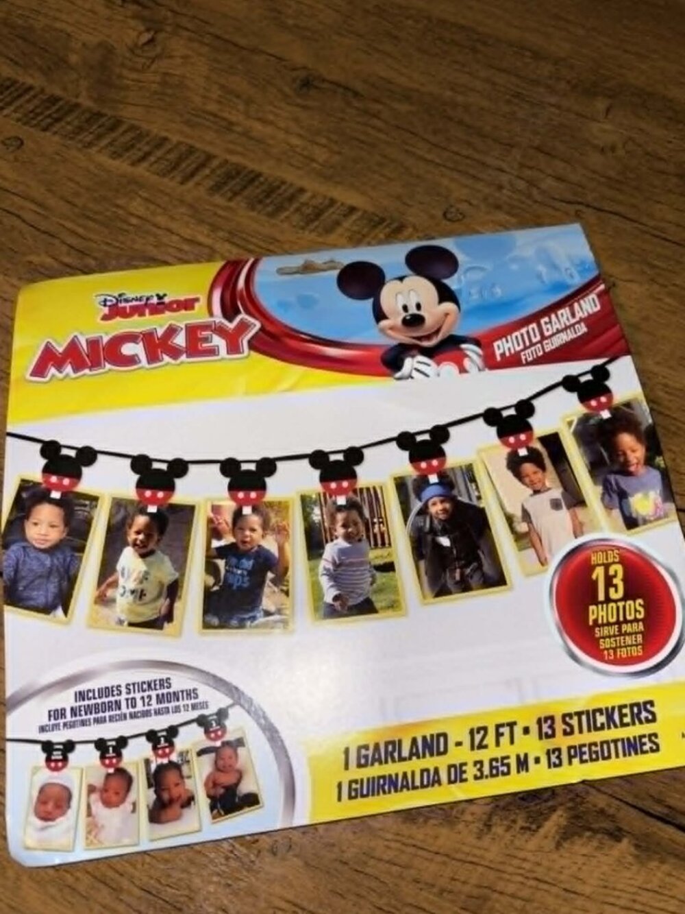 Mickey Mouse 1st Birthday Photo Banner
